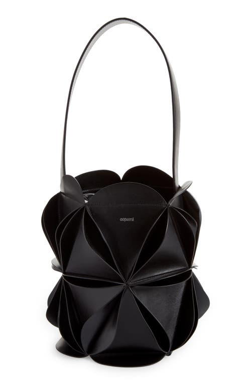 Coperni Origami Leather Bucket Bag in Black
