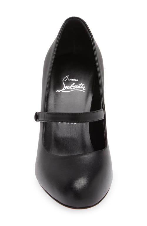 Shop Christian Louboutin Pumppie Round Toe Mary Jane Pump In Black/lin Black