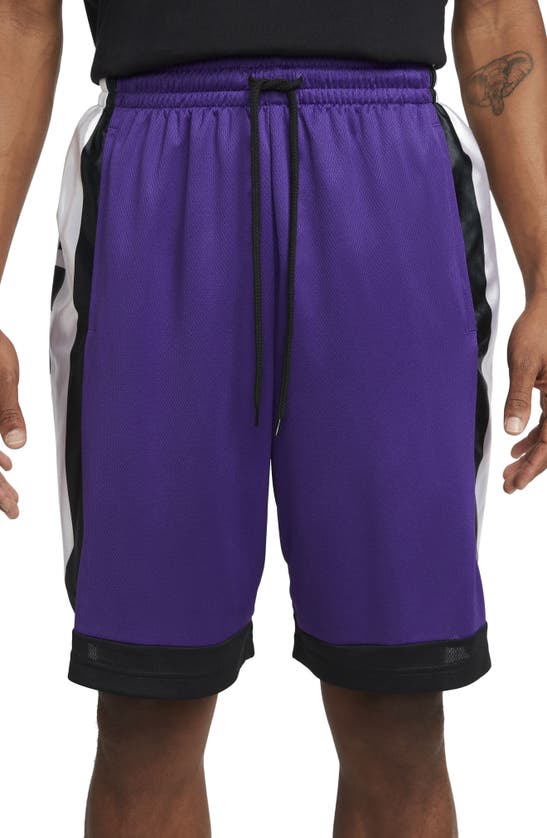 Nike Dri-fit Elite Basketball Shorts In Court Purple/ Black/ Black