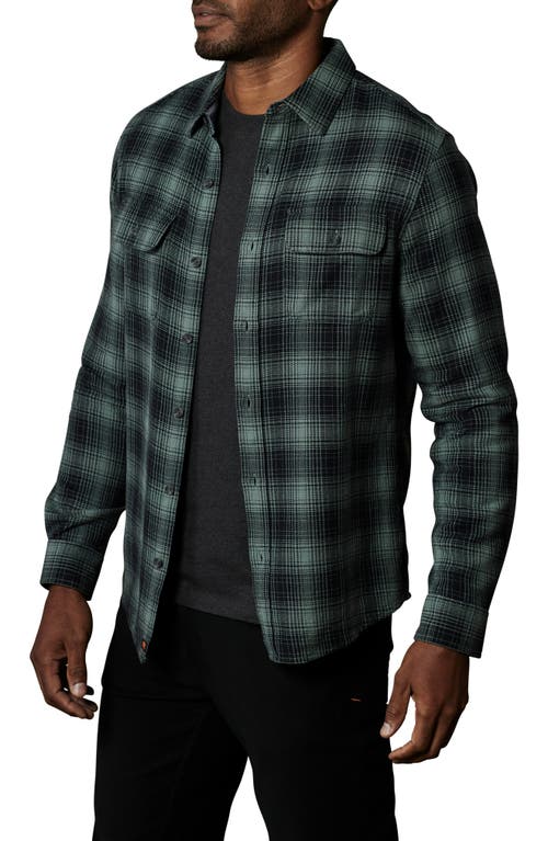 The Normal Brand Mountain Regular Fit Flannel Button-up Shirt In Eucalyptus Plaid
