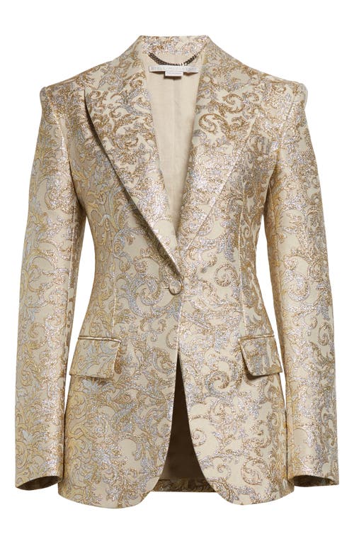 Stella McCartney Brocade Blazer 8250 - Gold at Nordstrom, Us