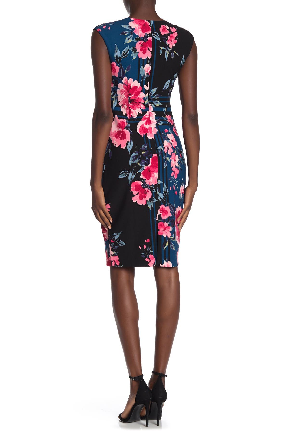 vince camuto floral sheath dress