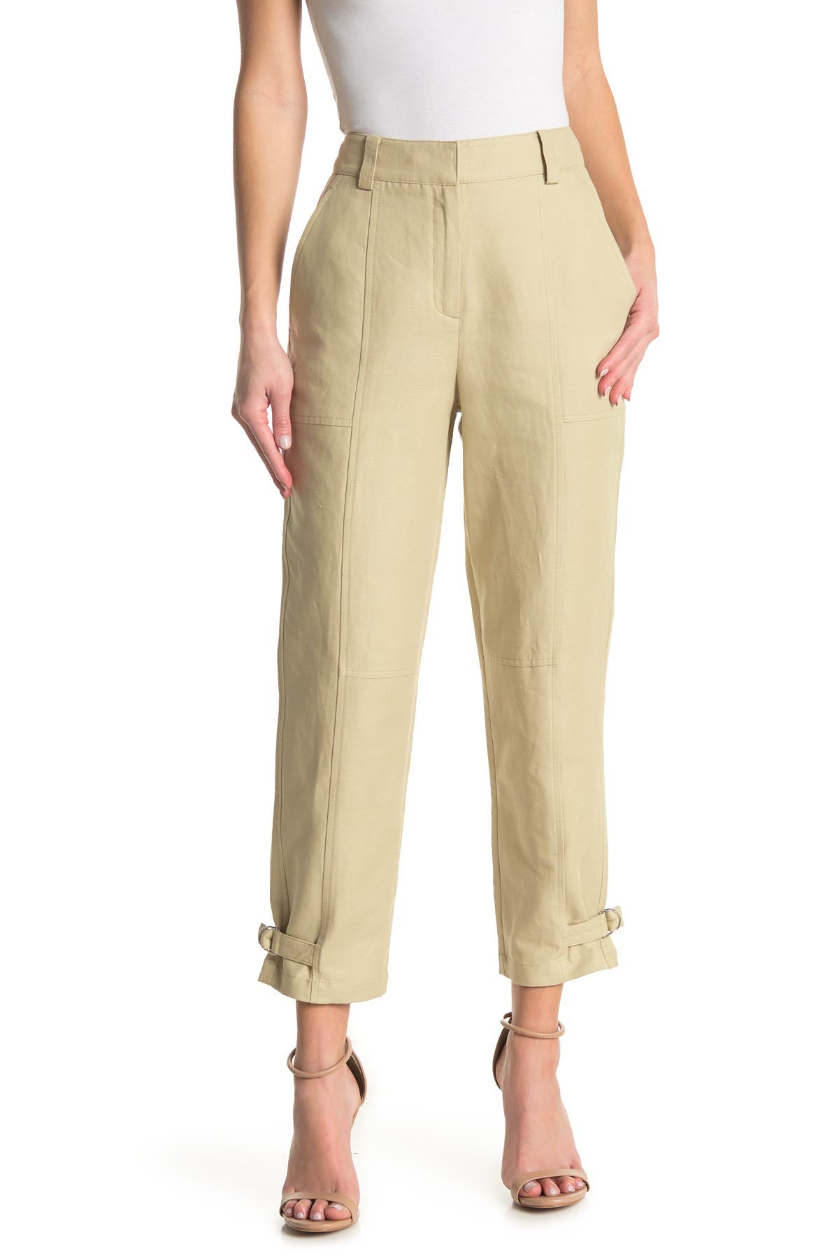Reiss Eden Tapered Utility Trousers In Bright Green