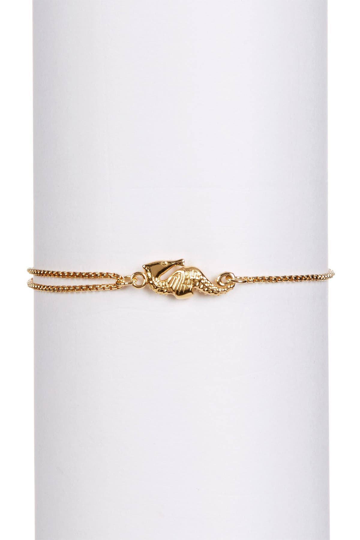 Alex And Ani 14k Yellow Gold Plated Sterling Silver Seahorse Chain Bracelet