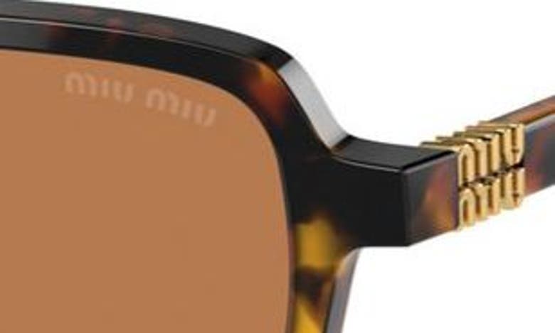 Miu Miu 51mm Rectangular Sunglasses In Blond Havana