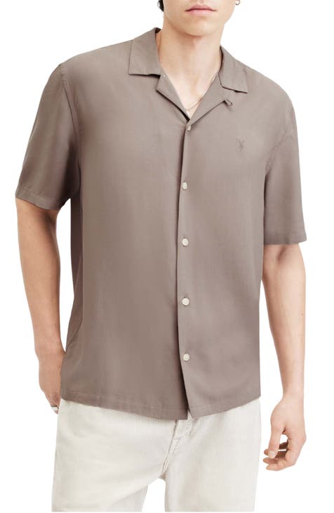 Vornit T-Shirt Mens Short Sleeve Shirt (Beige)