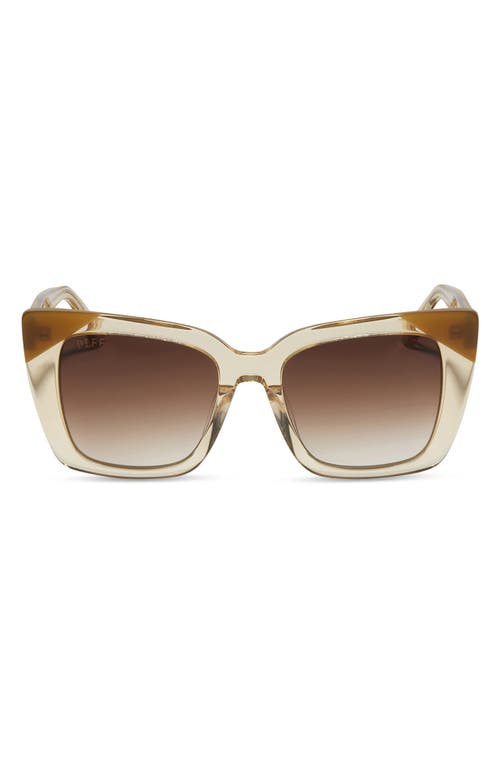 Shop Diff Lizzy 54mm Gradient Cat Eye Sunglasses In Honey Crystal