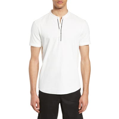 John Varvatos Star Usa Taylor Slim Fit Henley T-Shirt, White