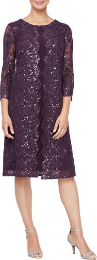 Alex Evenings Embroidered Mock Jacket Cocktail Dress Nordstrom