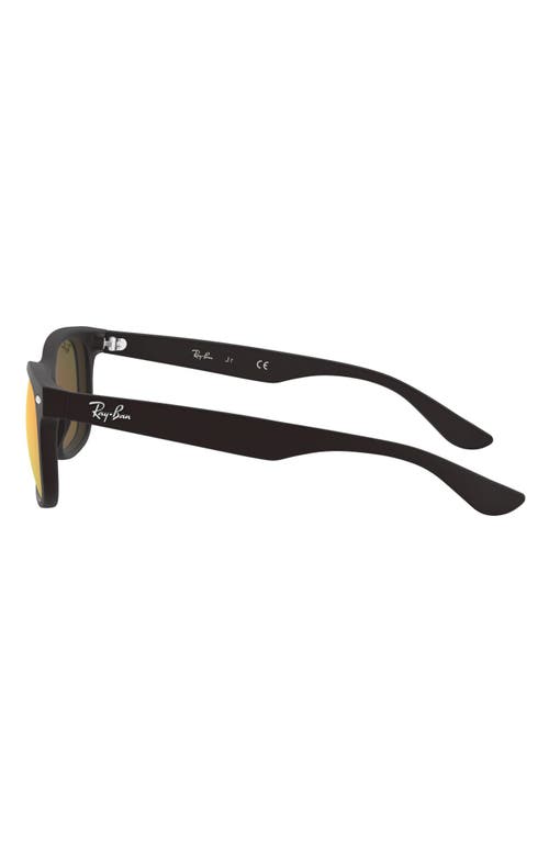 Ray Ban Ray-ban Junior 48mm Wayfarer Mirrored Sunglasses In Matte Black/red