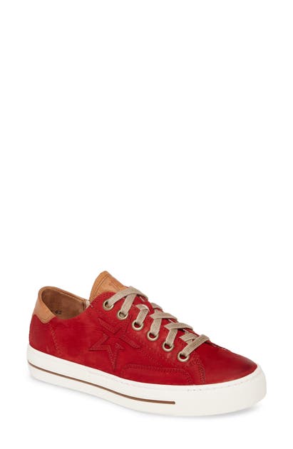 Click to view more detailed imagery on our partner's website Paul Green Caden Platform Low Top Sneaker In Chili Cuoio Combo