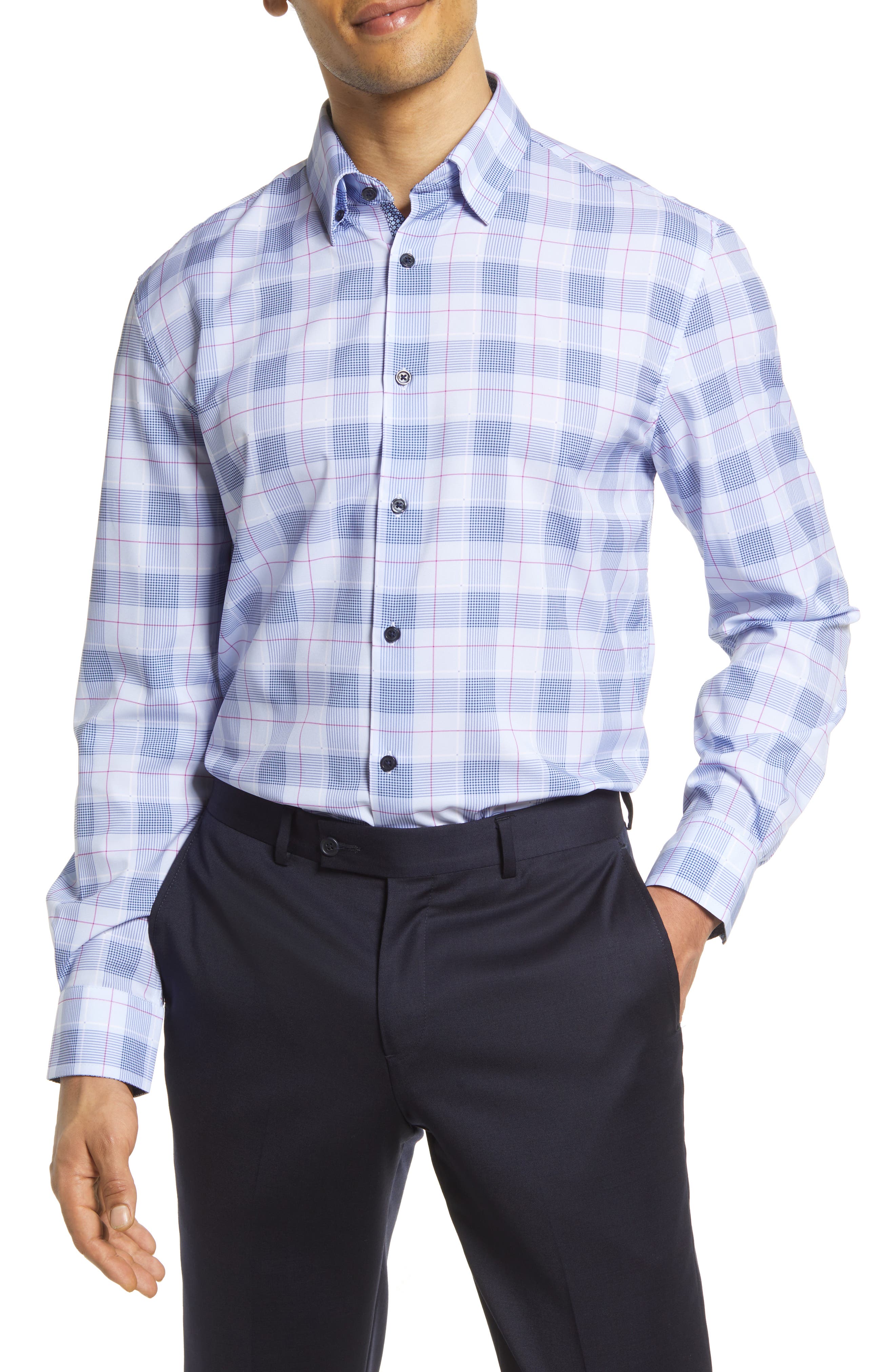 Men's Blue Button Down \u0026 Dress Shirts 
