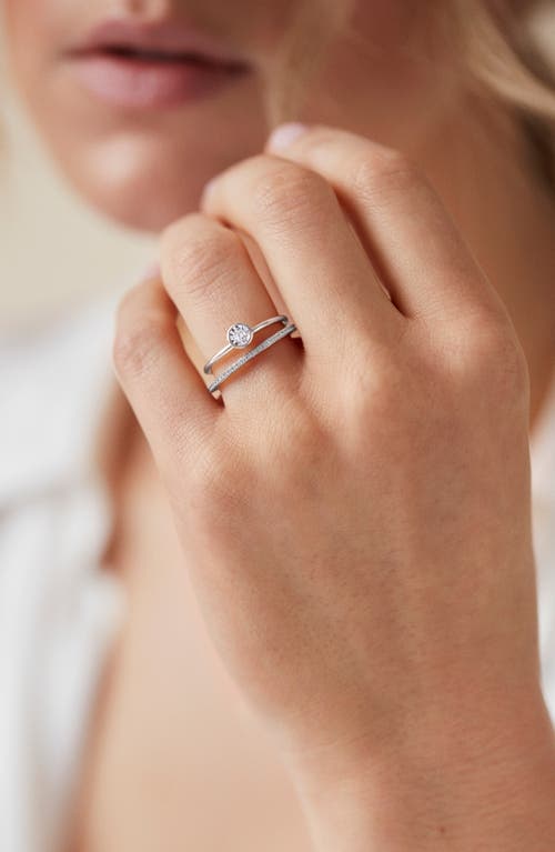 Monica Vinader Sterling Silver Solitaire Diamond Ring Lab Grown Diamond In Sterling Silver