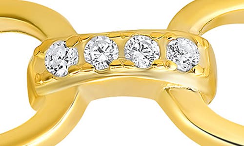 Queen Jewels Cubic Zirconia Paperclip Ring In Gold
