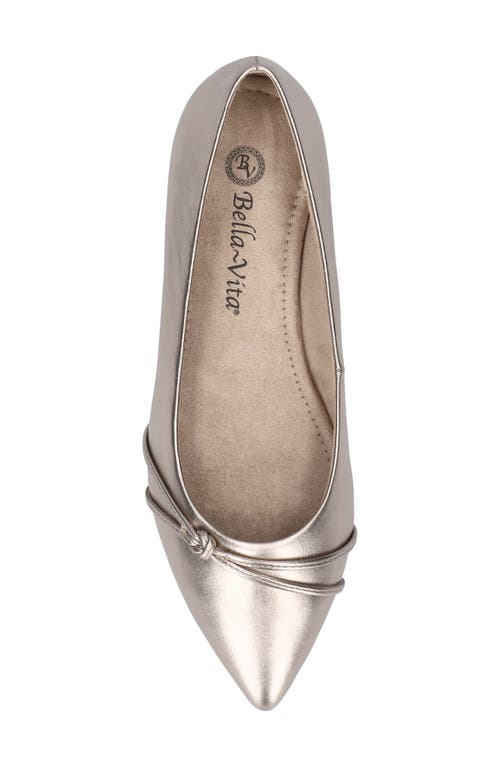 Shop Bella Vita Rhea Ballet Flat In Champagne Leather