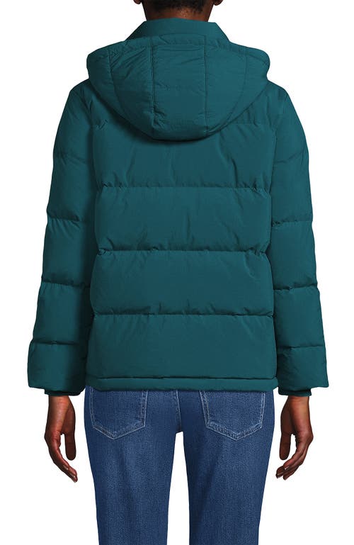 Shop Lands' End Wide Channel 600 Down Puffer Jacket In Evening Teal