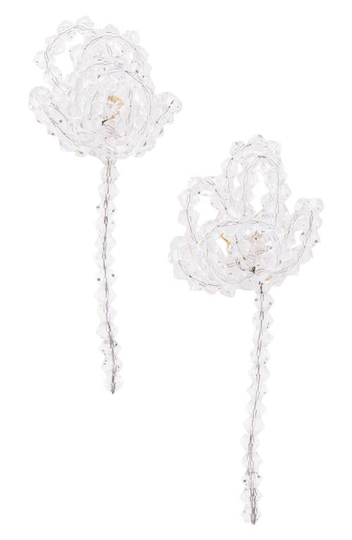 Crystal Bead Flower Earrings