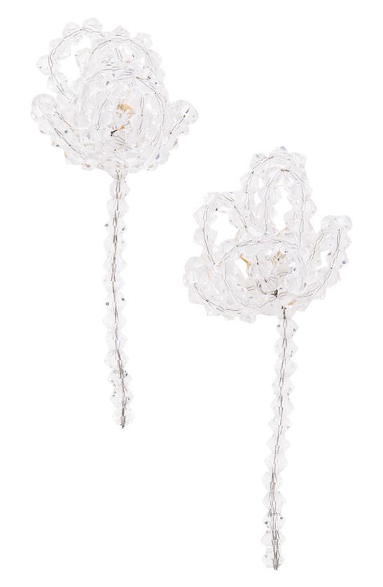 Simone Rocha Crystal Bead Flower Earrings