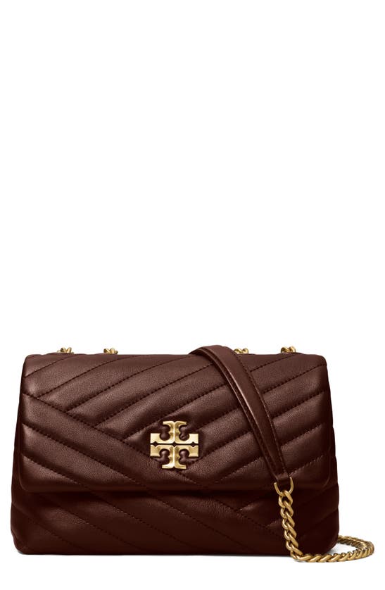 Tory Burch Small Kira Chevron Leather Convertible Shoulder Bag In Tempranillo