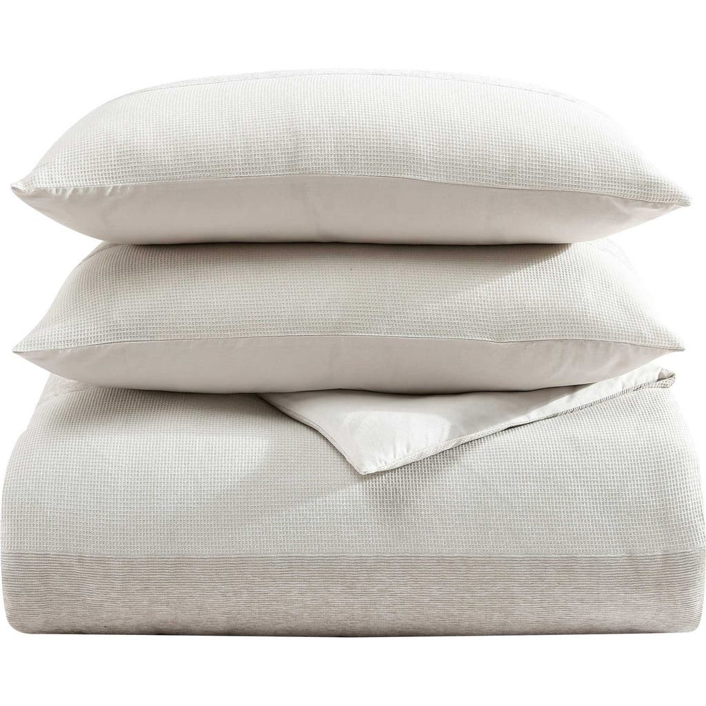 Vera Wang Chenille Waffle Stripe Comforter Set In Moonlight