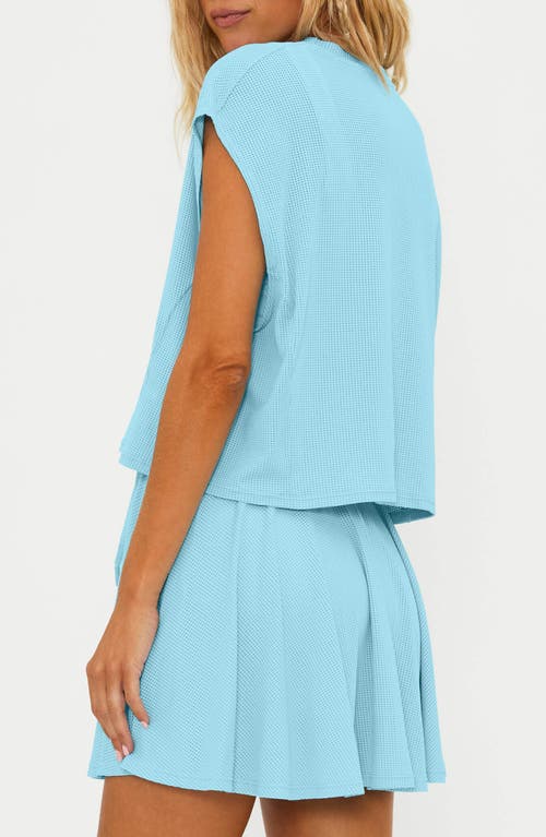 Beach Riot Dolman Sleeve Mesh T-shirt In Blueberry Ice