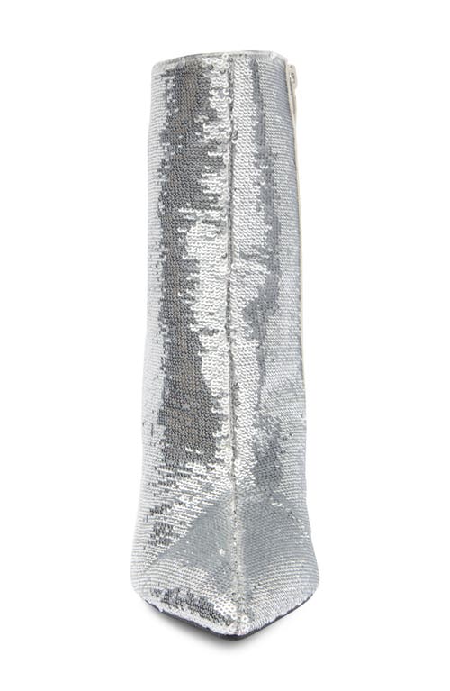 Nine West Balize Pointed Toe Bootie In Silver/silver