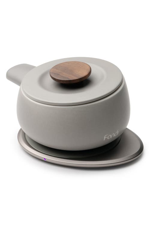 Ohom Fondi Self-heating Fondue Set In Soft Gray