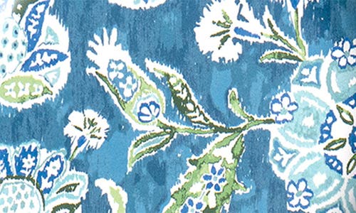 Shop Tarhong Hana Ikat Set Of Six Melamine Salad Pates In Blue