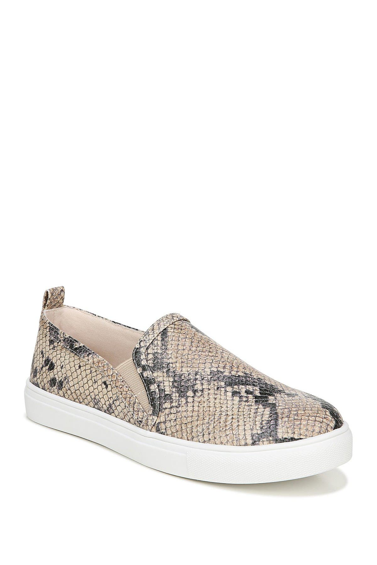 snakeskin print slip on sneakers