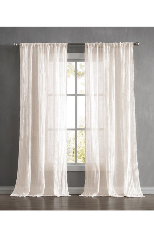 French Connection Charter Crushed Set Of 2 Curtain Panels In White