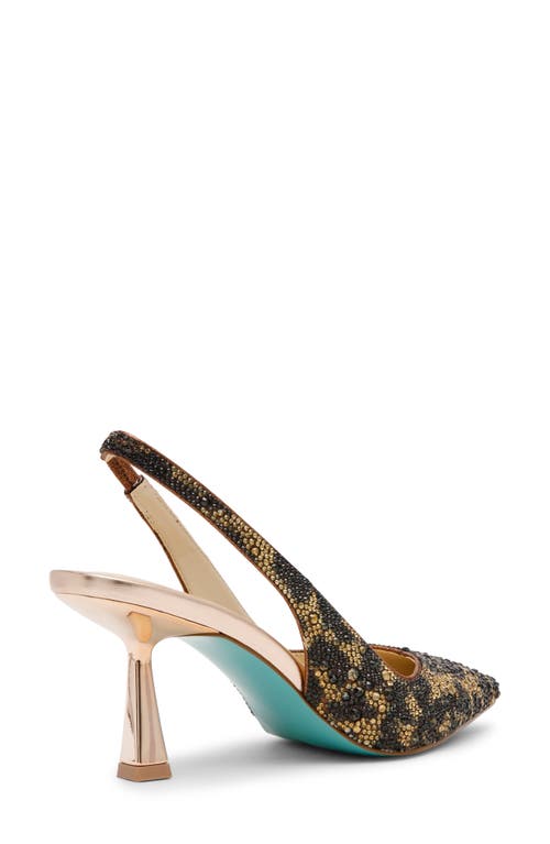 Shop Betsey Johnson Clark Slingback Pointed Toe Pump In Leopard