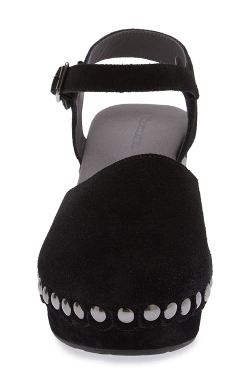 Shop Chocolat Blu Garvey Platform Clog In Black Suede