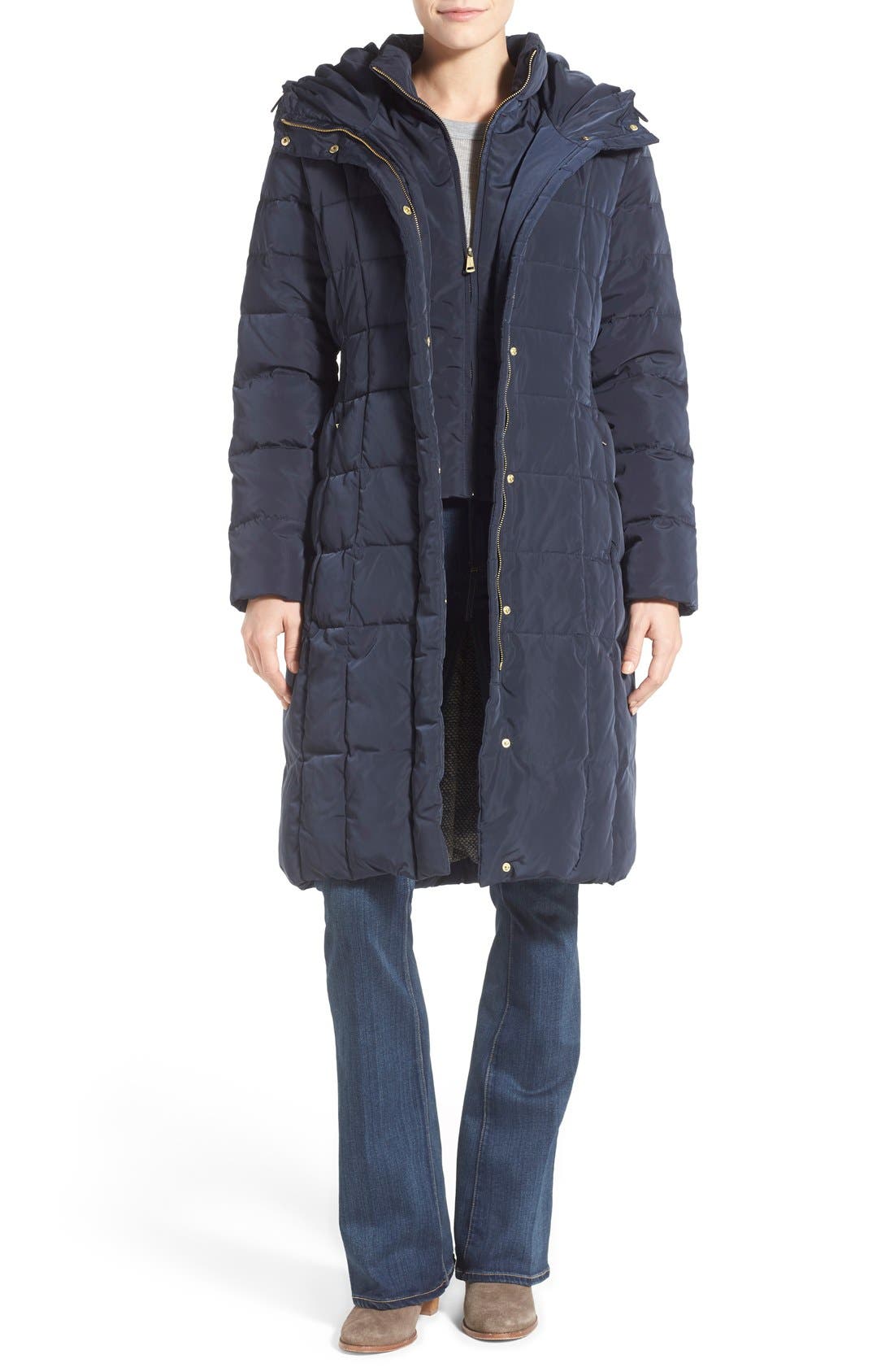 cole haan layered down puffer coat