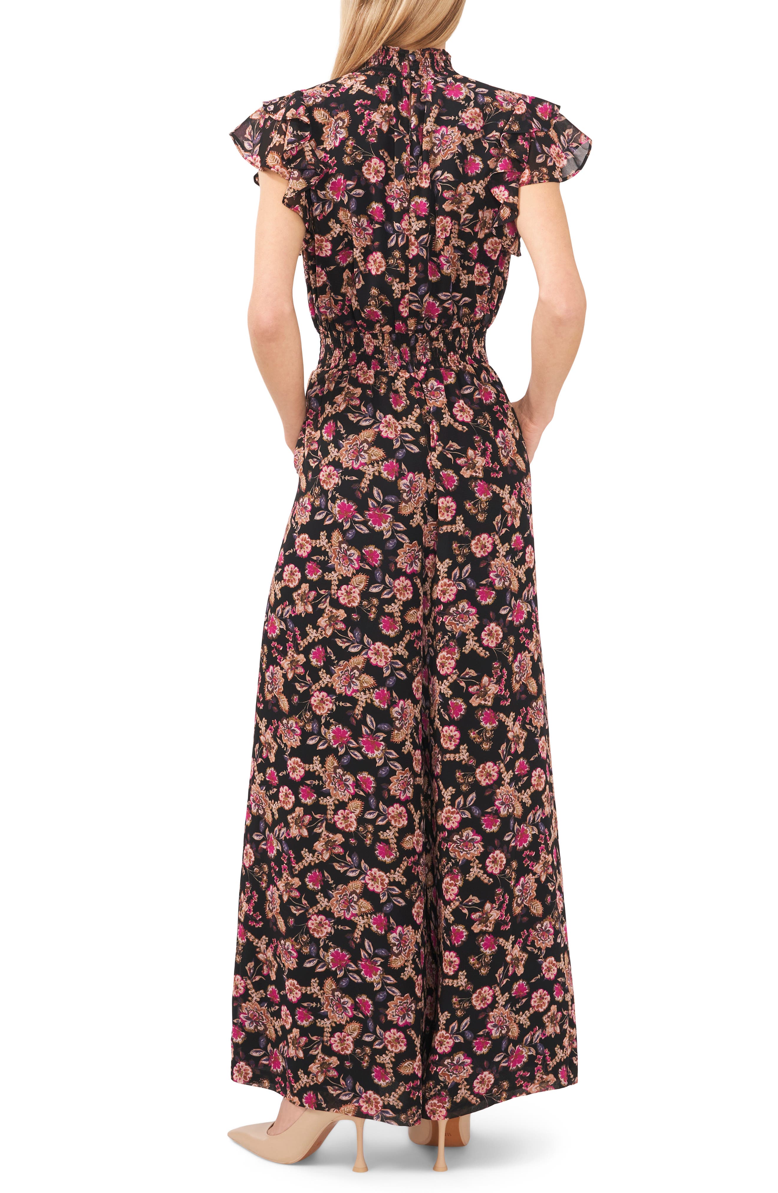 1 state floral jumpsuit