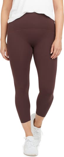 NWT Spanx 3X Midnight Rose Red-Brown Booty Boost 7/8 Active Leggings $98 