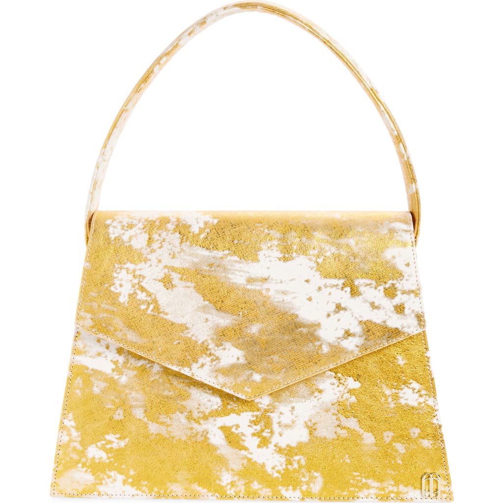 Anima Iris Medium Zaza Grande Leather Top Handle Bag in Golden Hour