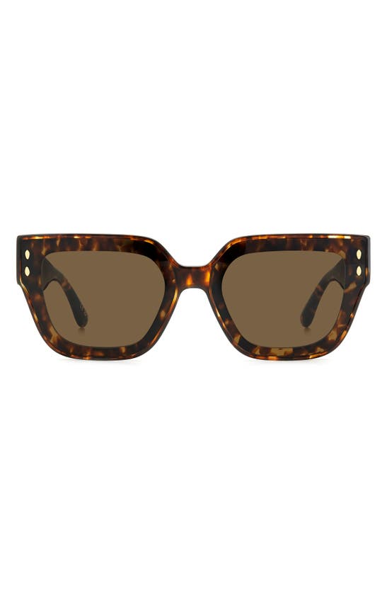 Isabel Marant 65mm Oversize Square Sunglasses In Havana/ Brown