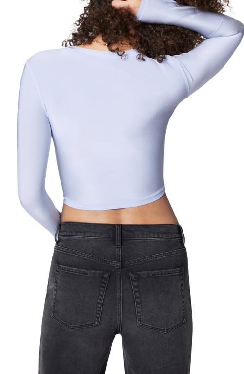 FLORENCE BY MILLS FLORENCE BY MILLS GLOSSY LONG SLEEVE CROP TOP 