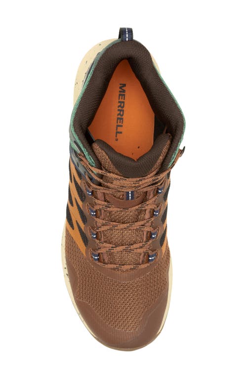 Merrell Nova 3 Waterproof Mid Top Hiking Boot In Nutshell/papaya