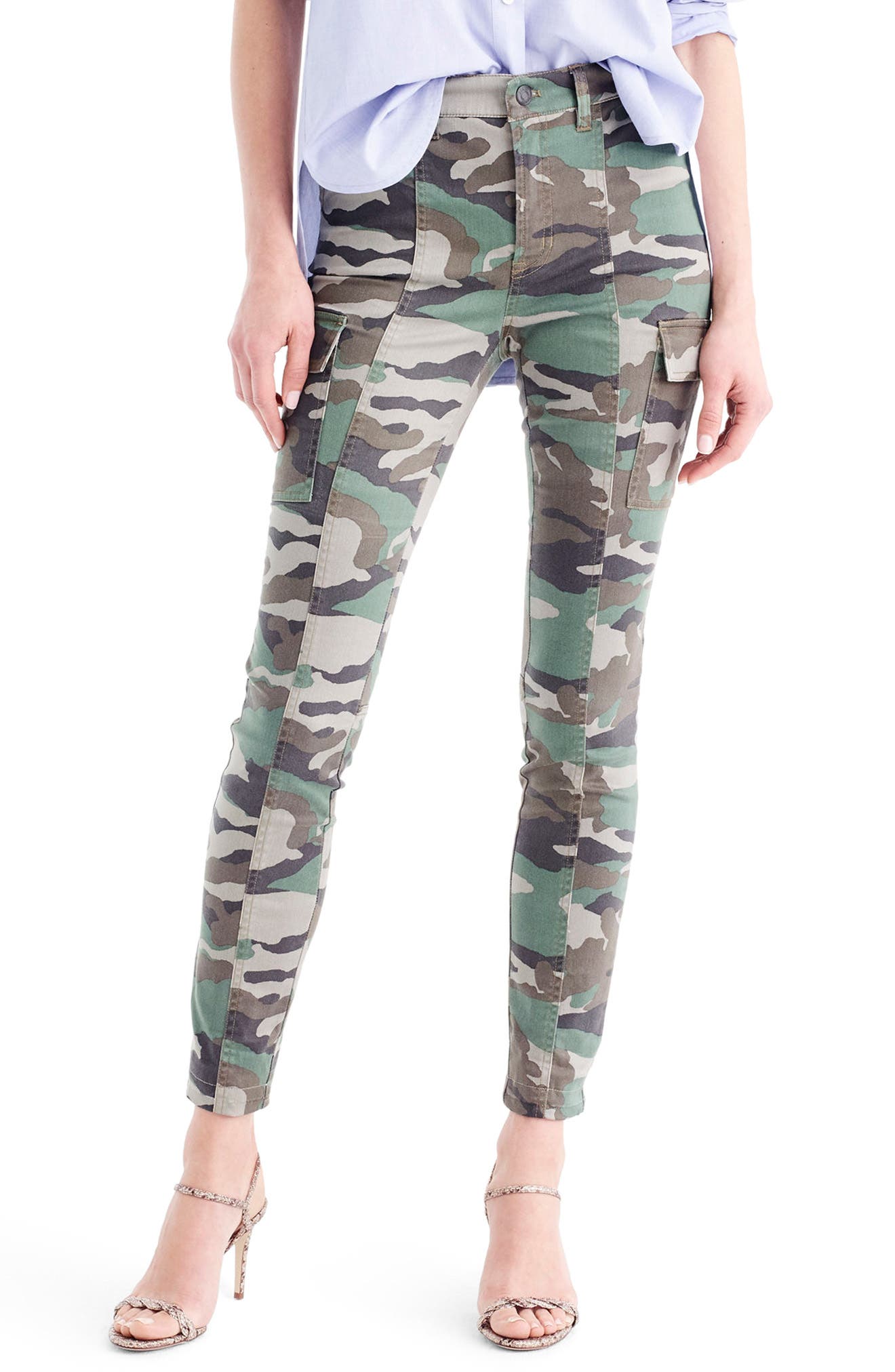 skinny camo cargo pants