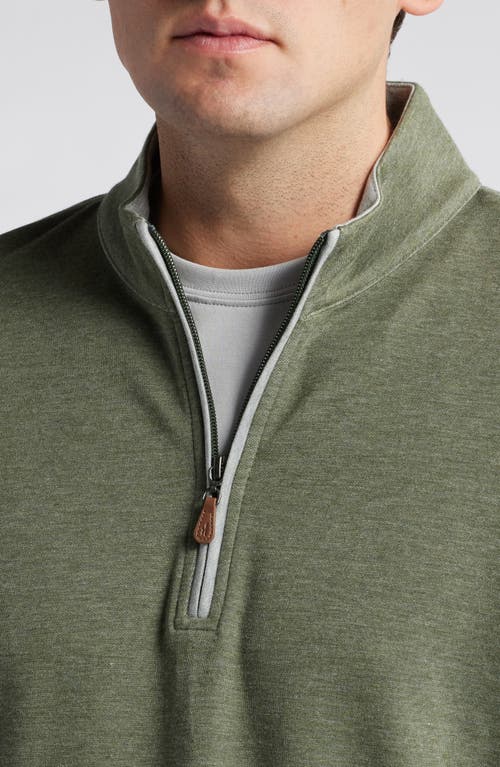 Johnnie-o Sully Quarter Zip Pullover In Sequoia