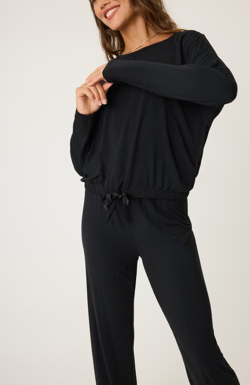 Shop Pj Salvage Dreams Stretch Modal Pajamas In Black