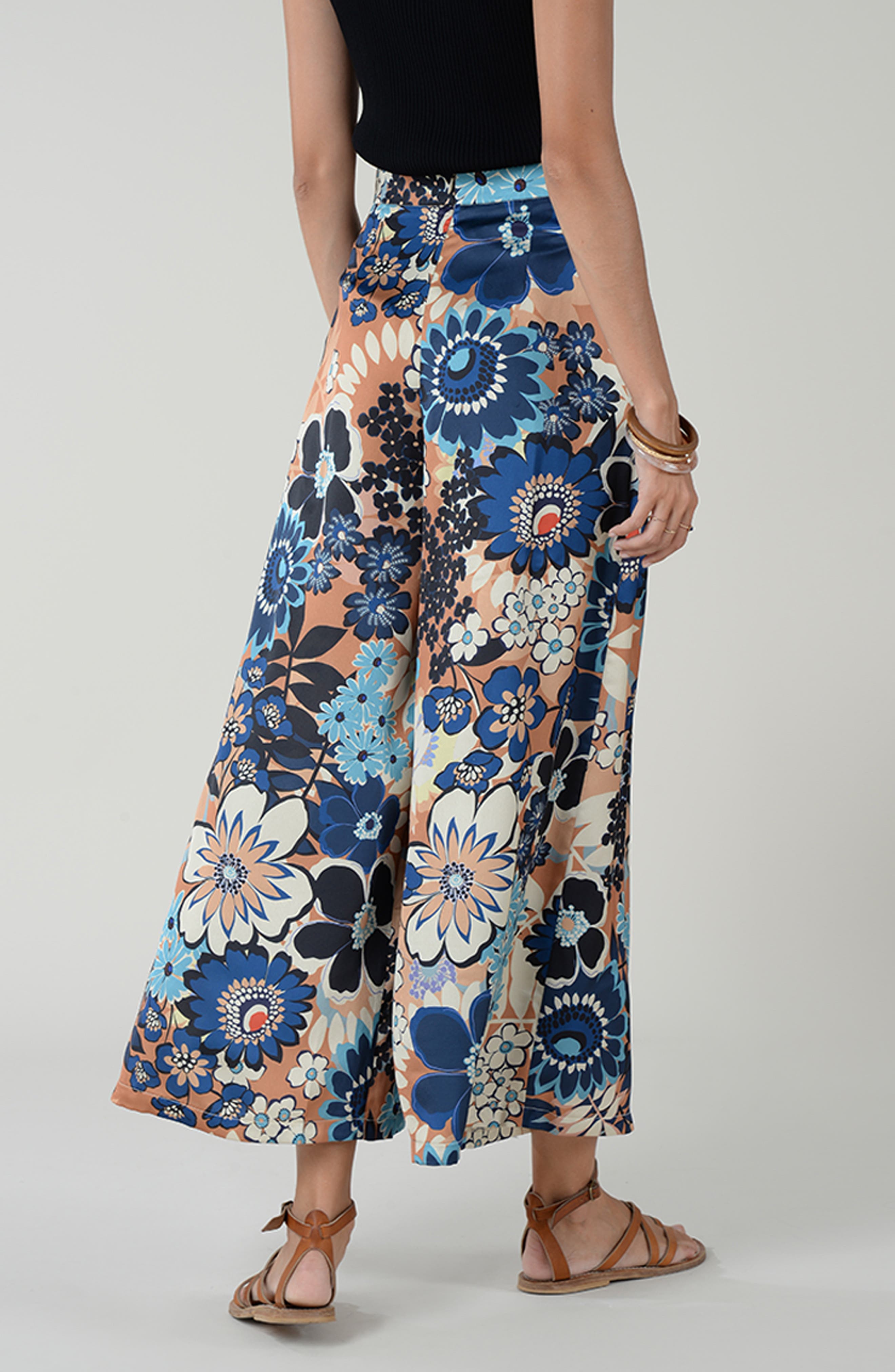 camel colored wide leg pants
