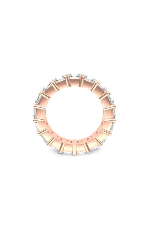 Hautecarat Lab Created Diamond Eternity Ring In Rose Gold