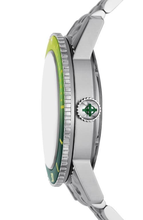 Shop Zodiac Super Sea Wolf Bracelet Watch With Interchangeable Strap, 40mm In Silver