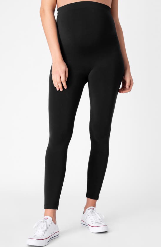 Shop Seraphine Over The Bump Maternity Leggings In Black