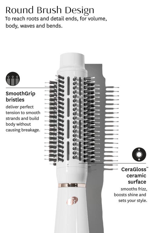 T3 Airebrush Round One-step Volumizing Hair Dryer Brush In White