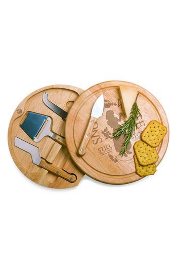 Picnic Time 's Ratatouille Circo Cheese Cutting Board & Tools Set In Brown