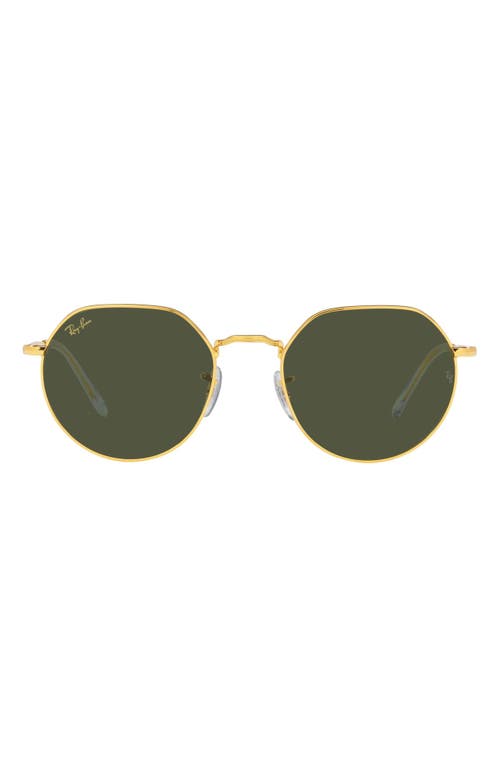 Ray Ban Ray-ban 51mm Round Sunglasses In Legend Gold/green