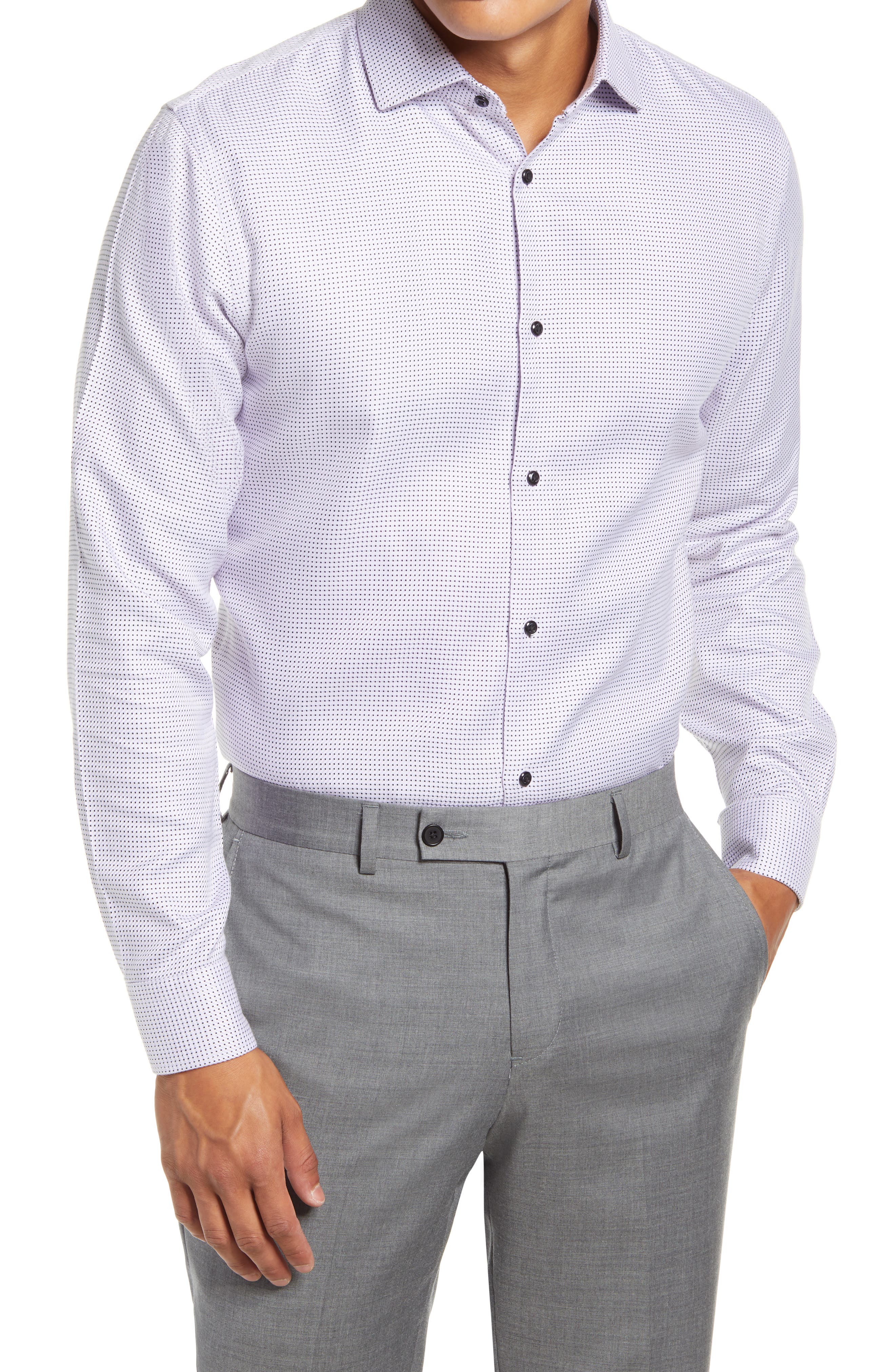 stretch white dress shirt